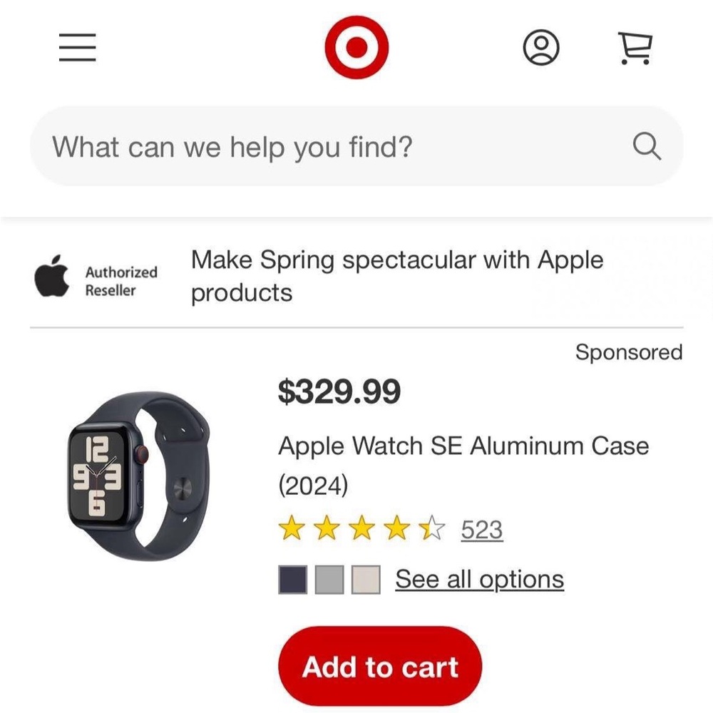 Apple Watch SE Aluminum Case - Midnight